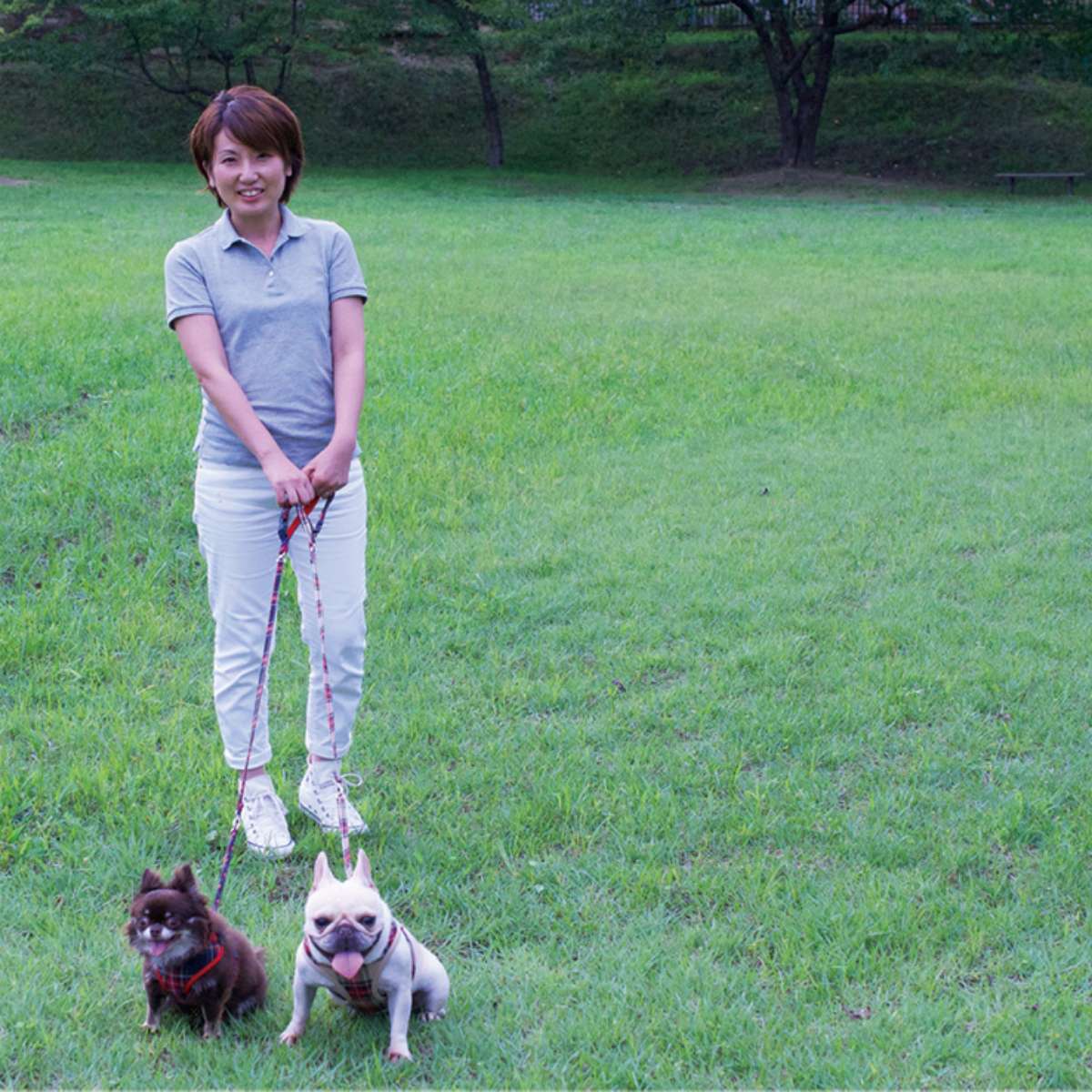 ペットシッター渡部暢子と愛犬の写真